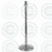 US Weight Premier Chrome Post and Black Velvet Rope Crowd Control Stanchions