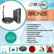 BRONZE PACKAGE - Round Manual 35” 360 Photo Booth RM-5 Bronze Package